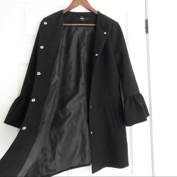 Only Chai Frill Sleeve Coat - Picture 7 of 11